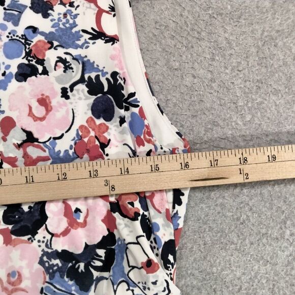 Lauren Ralph Lauren Faux Wrap Dress Womens Size 8 Multicolor Floral Sleeveless - Picture 5 of 12